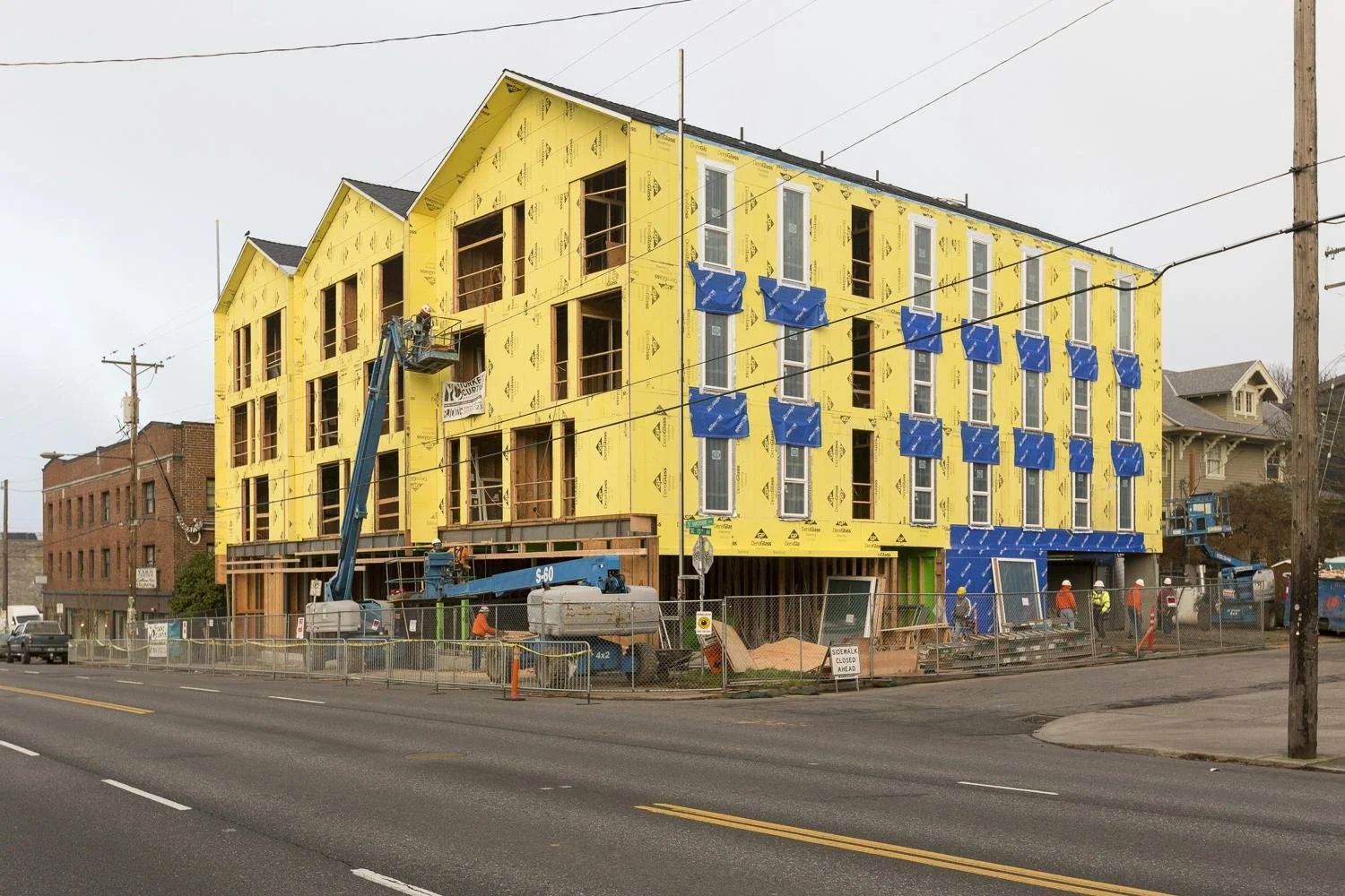 Construction Photos of Langano Apartments on SE 15th &amp; Hawthorne