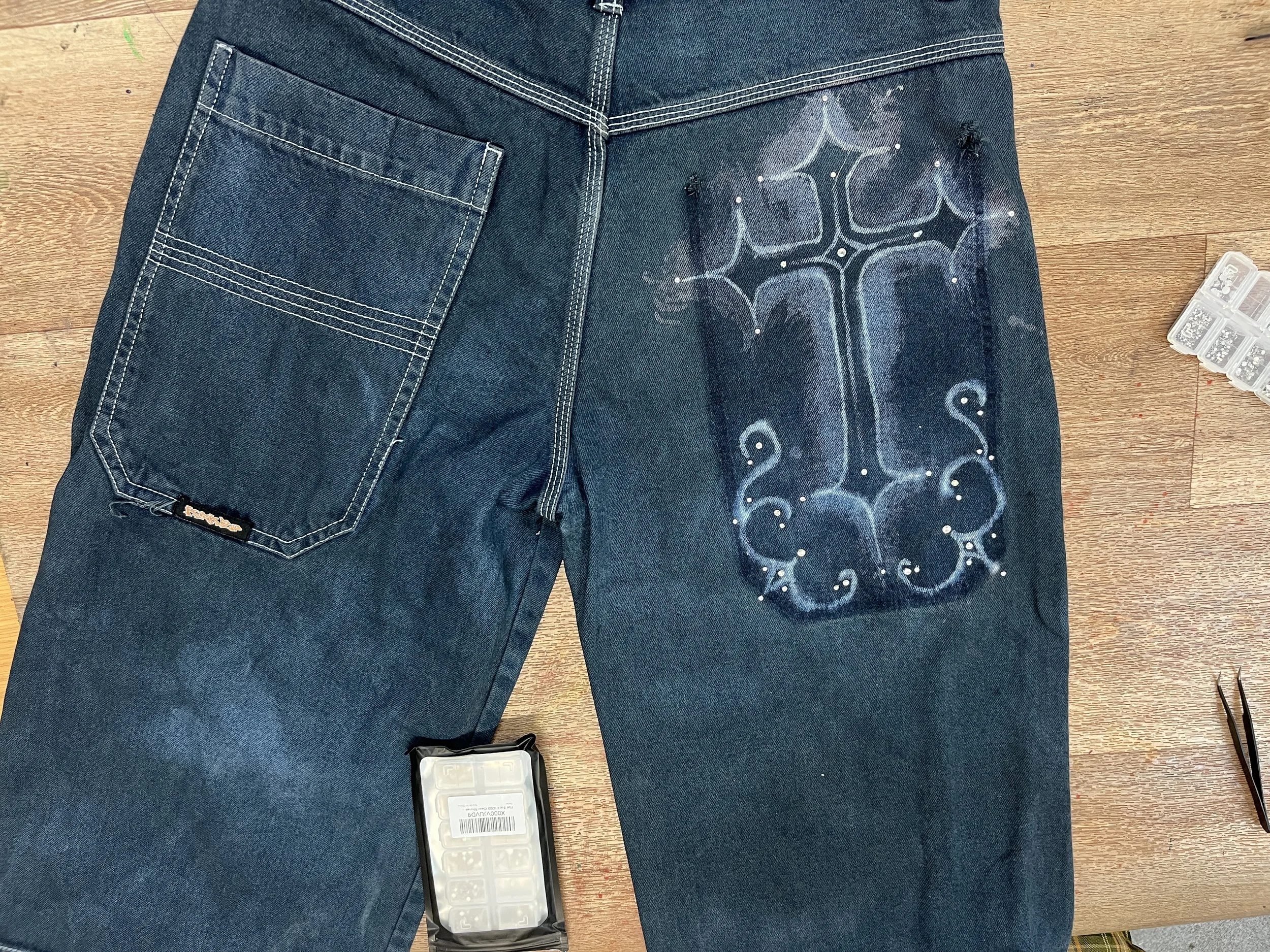 bleaching designs into denim