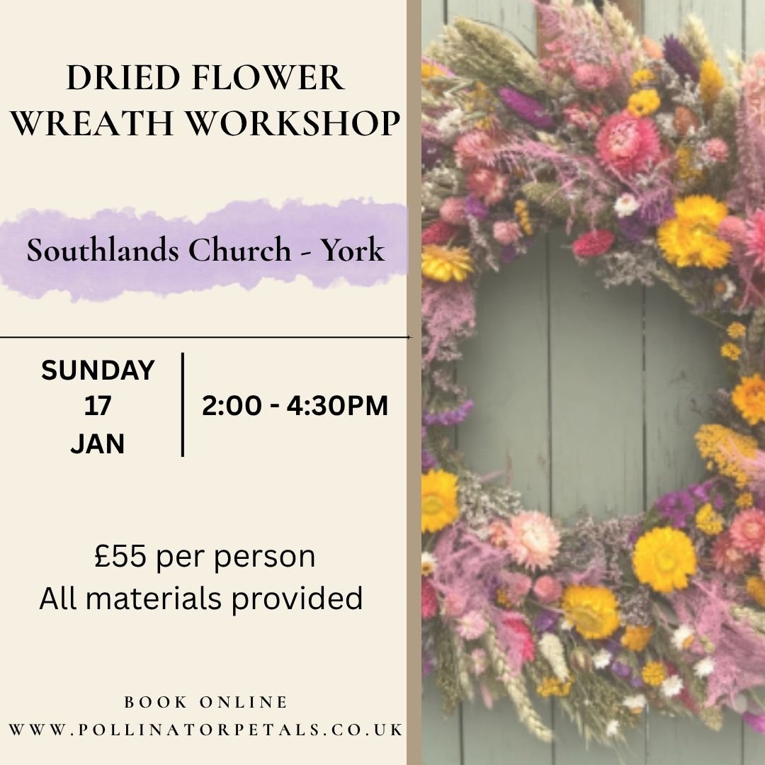 January Dried Flower Wreath Workshop: 17th January 2027 York