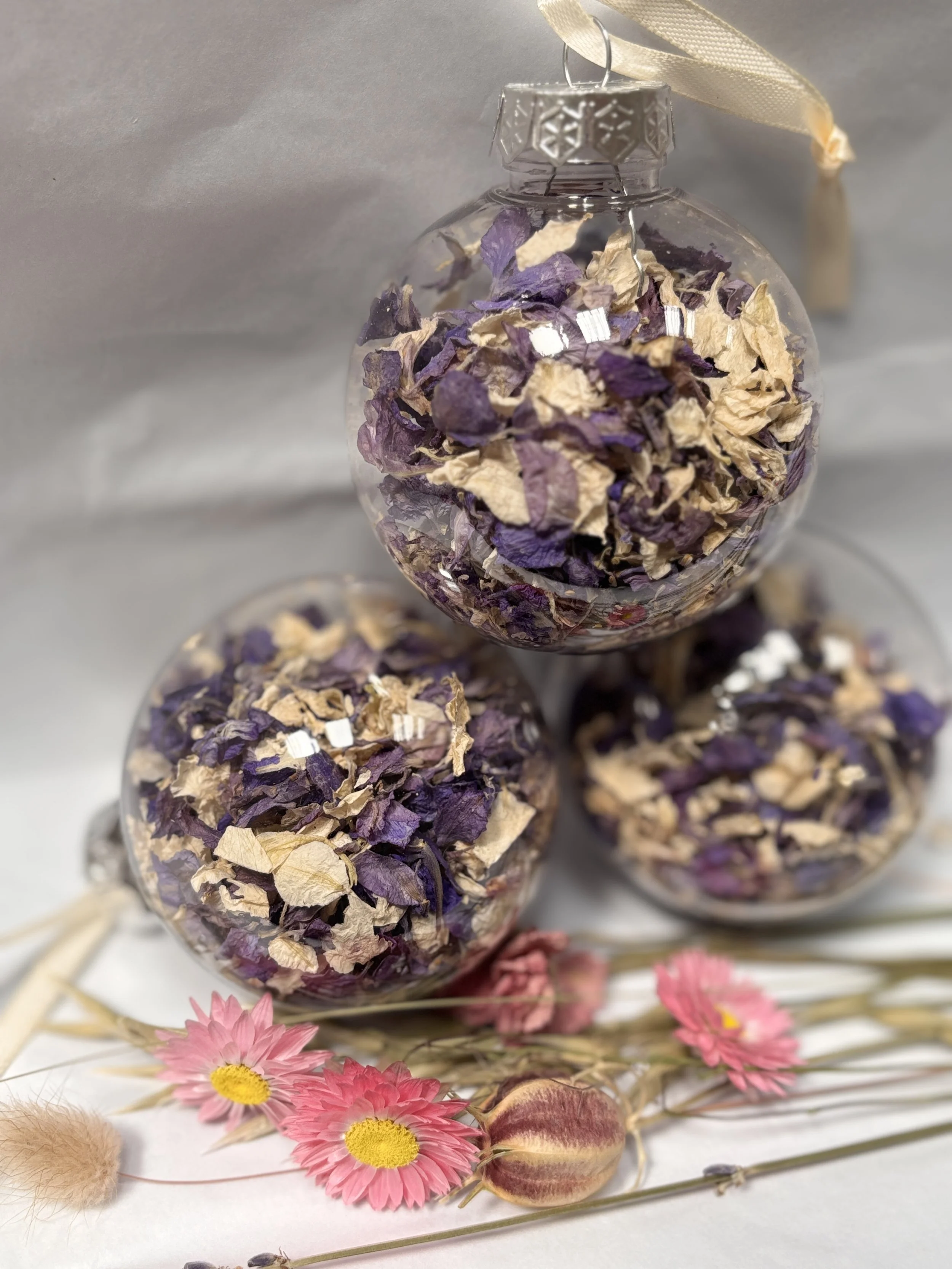 Dried Flower Globes – Pack of 3