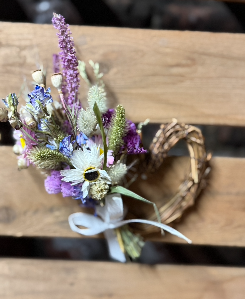 Mini Wild Rose Heart | The Meadow Wreath Collection