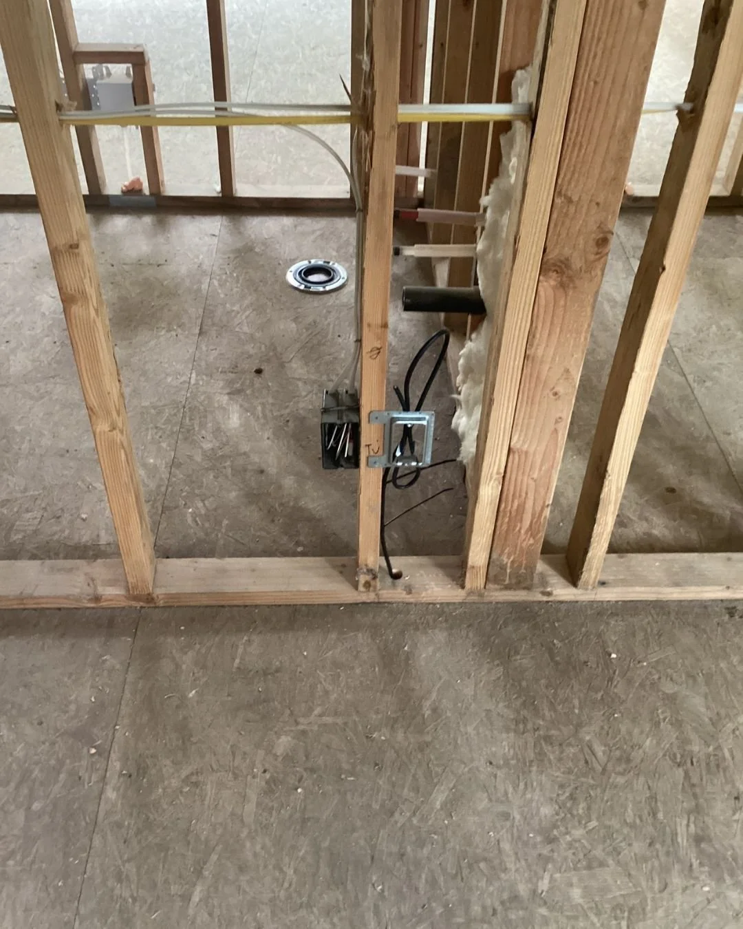 Electrical panel rough installation in Bonney Lake WA during residential construction by Aaron Electric LLC