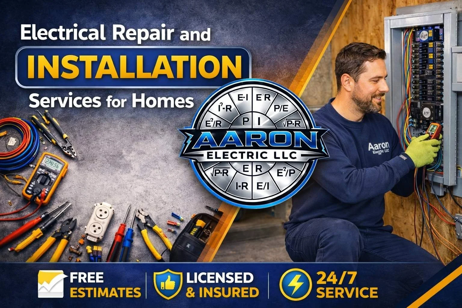 Electrical repair and installation services for Pierce County homeowners by Aaron Electric LLC reliable service