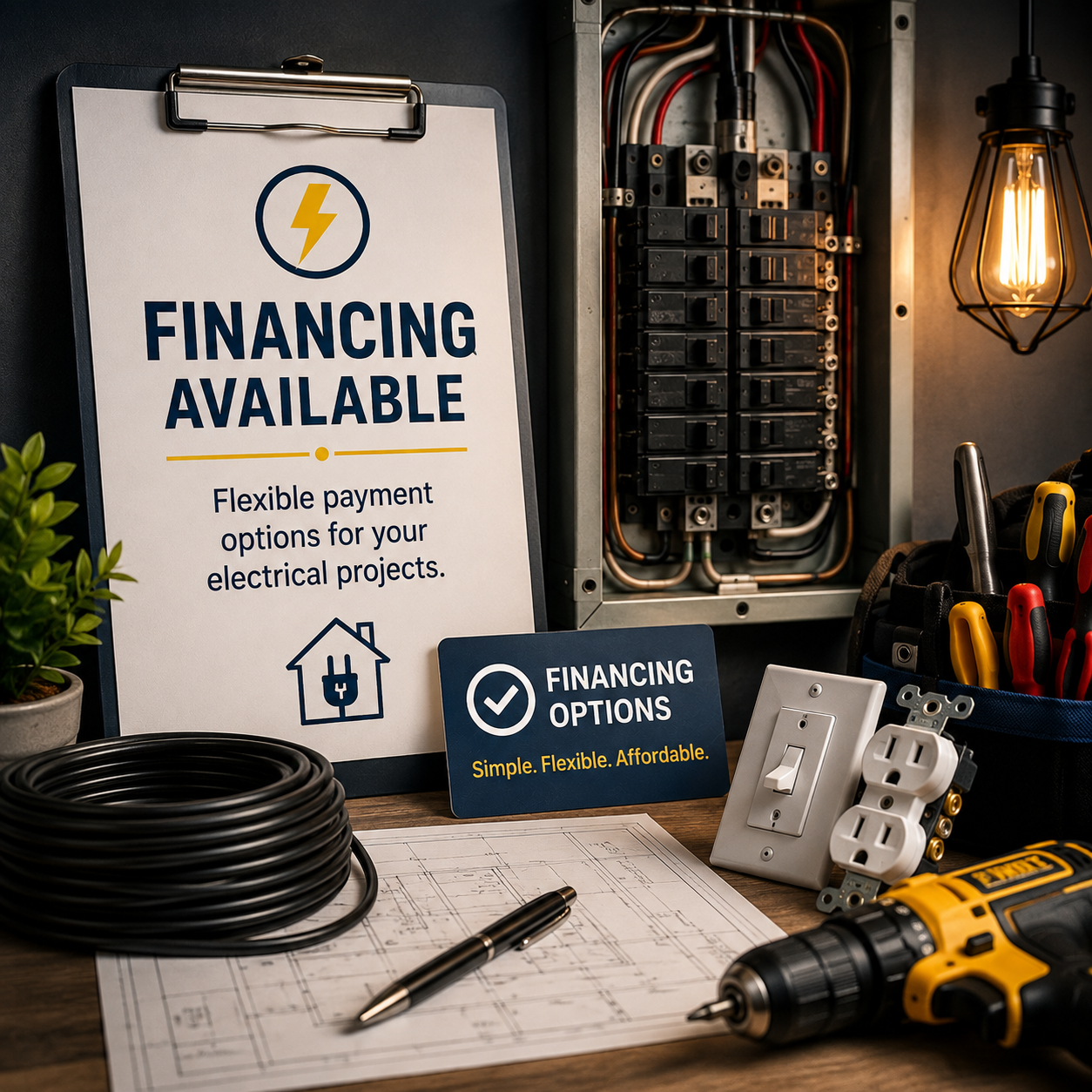Aaron Electric LLC offers financing for residential electrical panel upgrades, rewiring, and home electrical improvements in Puyallup, WA.
