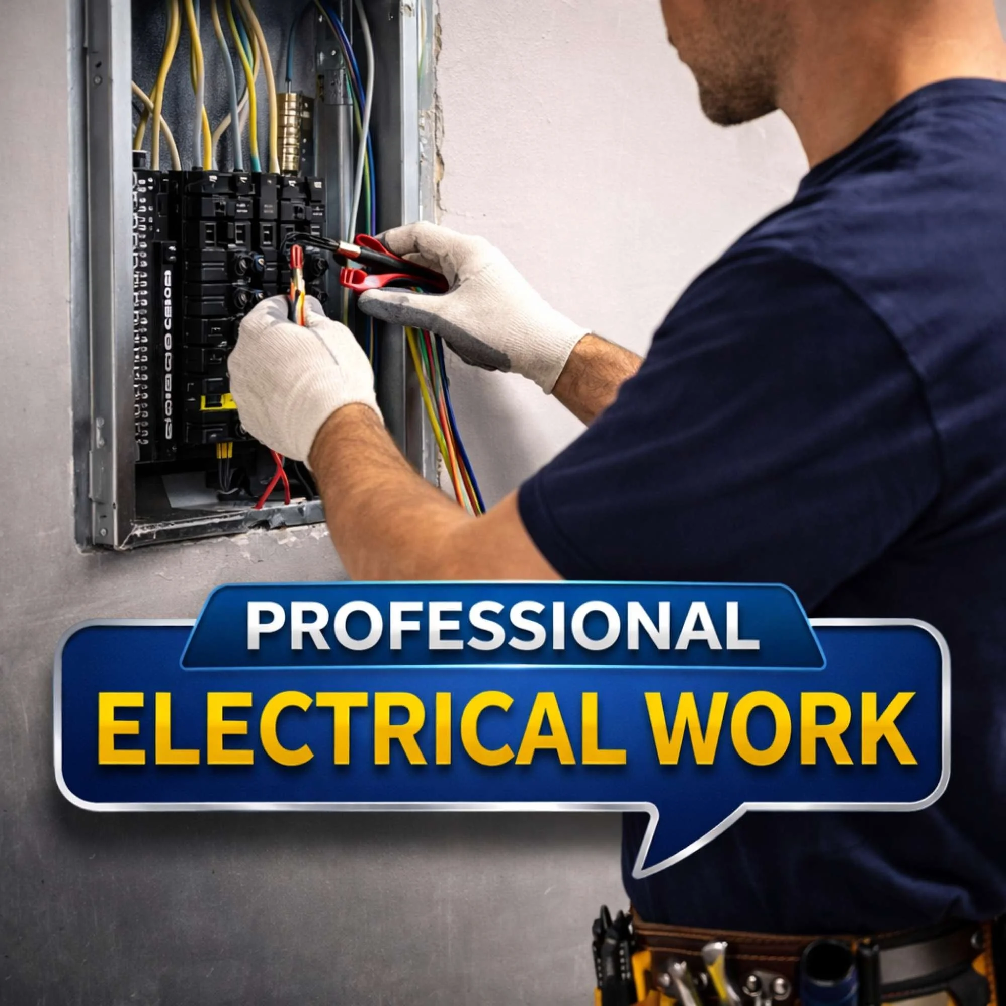 Residential electrician performing professional electrical work in Lakewood WA by Aaron Electric LLC safe reliable service