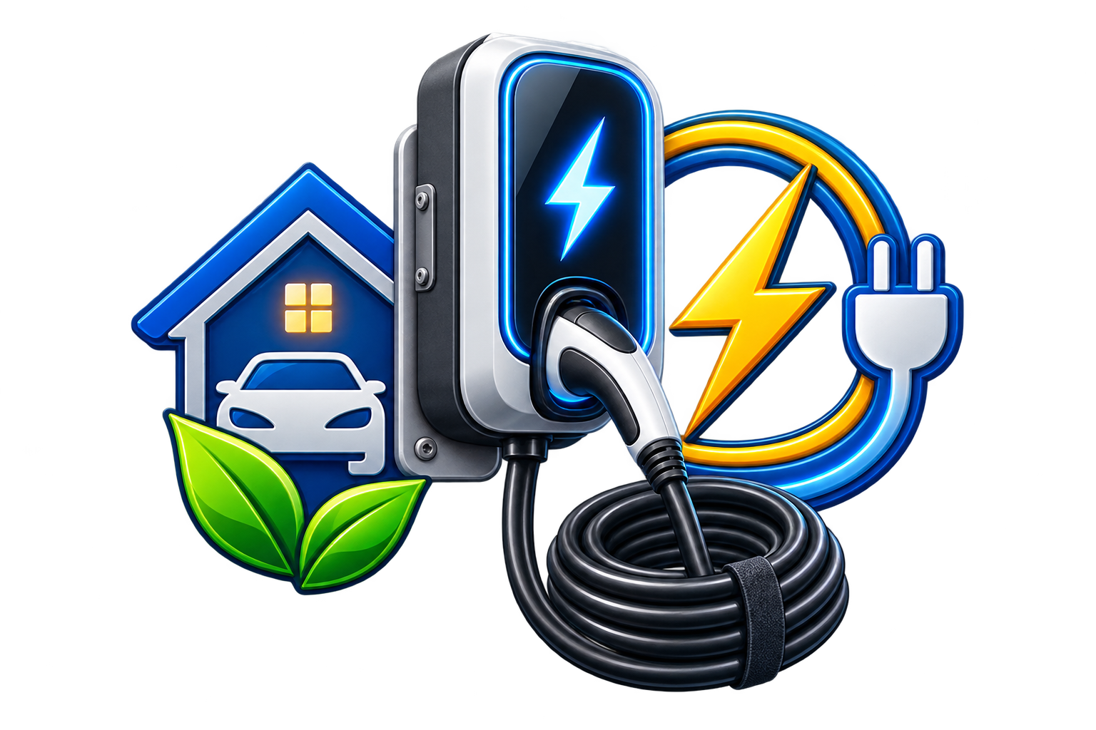 Licensed residential electrician installing a safe home EV charger for electric vehicles in Gig Harbor, WA.