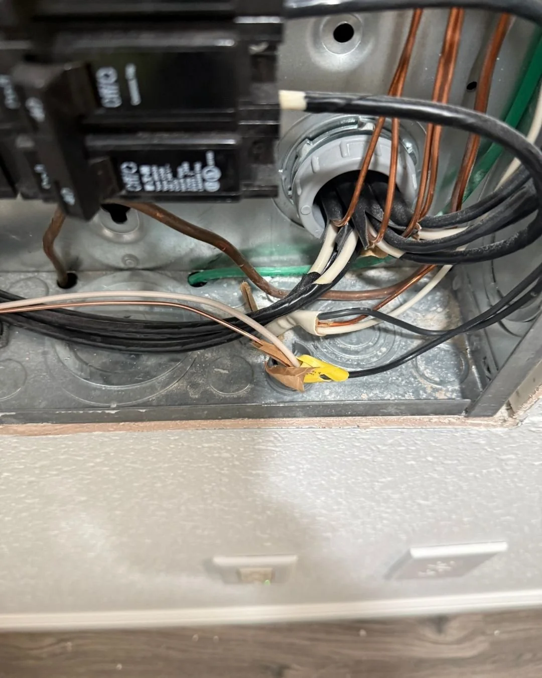 Breaker wiring installation inside electrical panel in Puyallup WA by Aaron Electric LLC