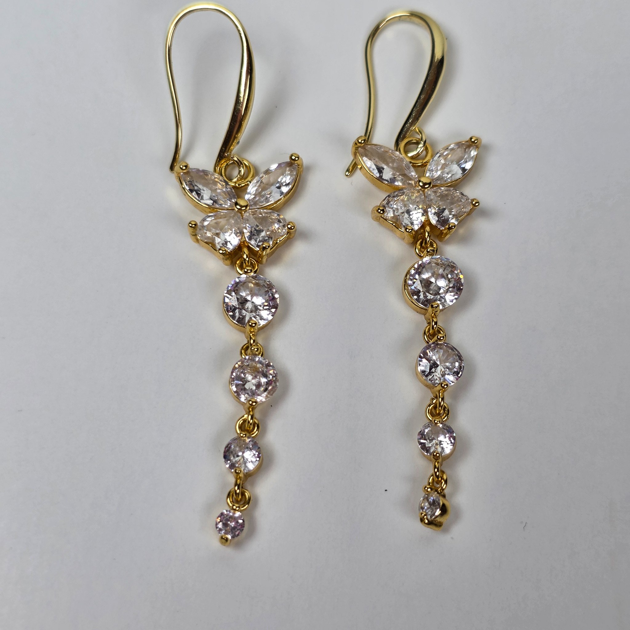 Butterfly CZ Dangle Earrings- LAST ONE!