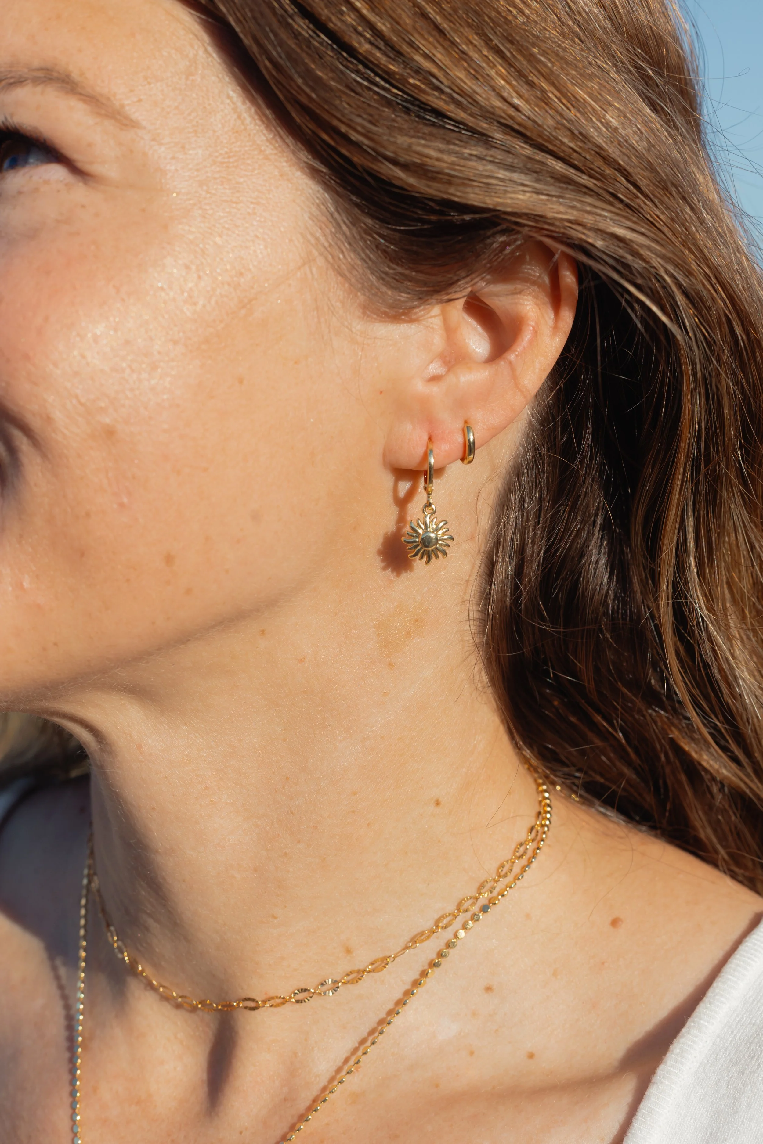 Daily Charm Hoops - Sun
