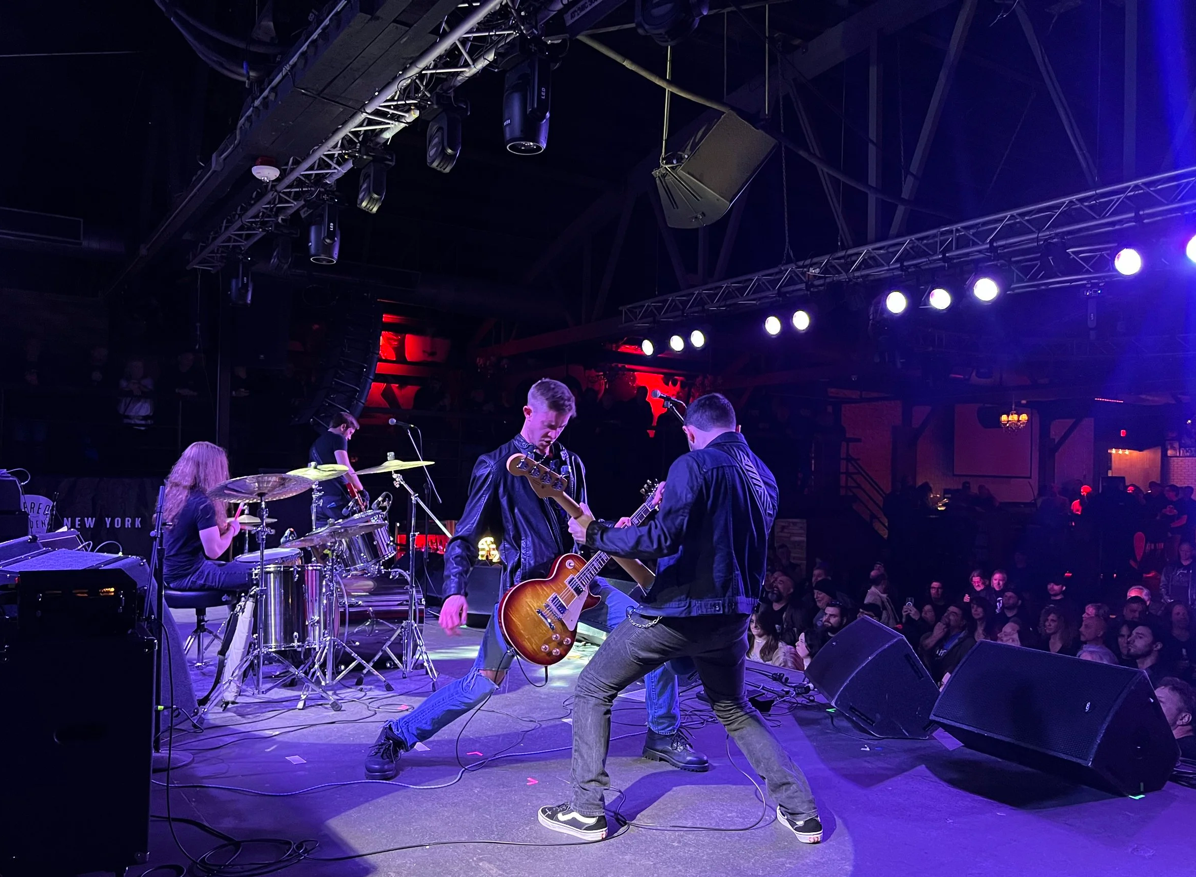 Mainline performing at Stereo Garden, shot from the stage looking at crowd.