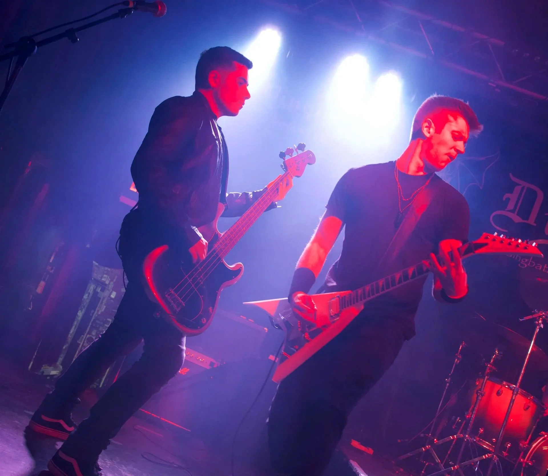 Bassist Anthony Schettino and Guitarist Johnny Iodice performing together at Dingbatz