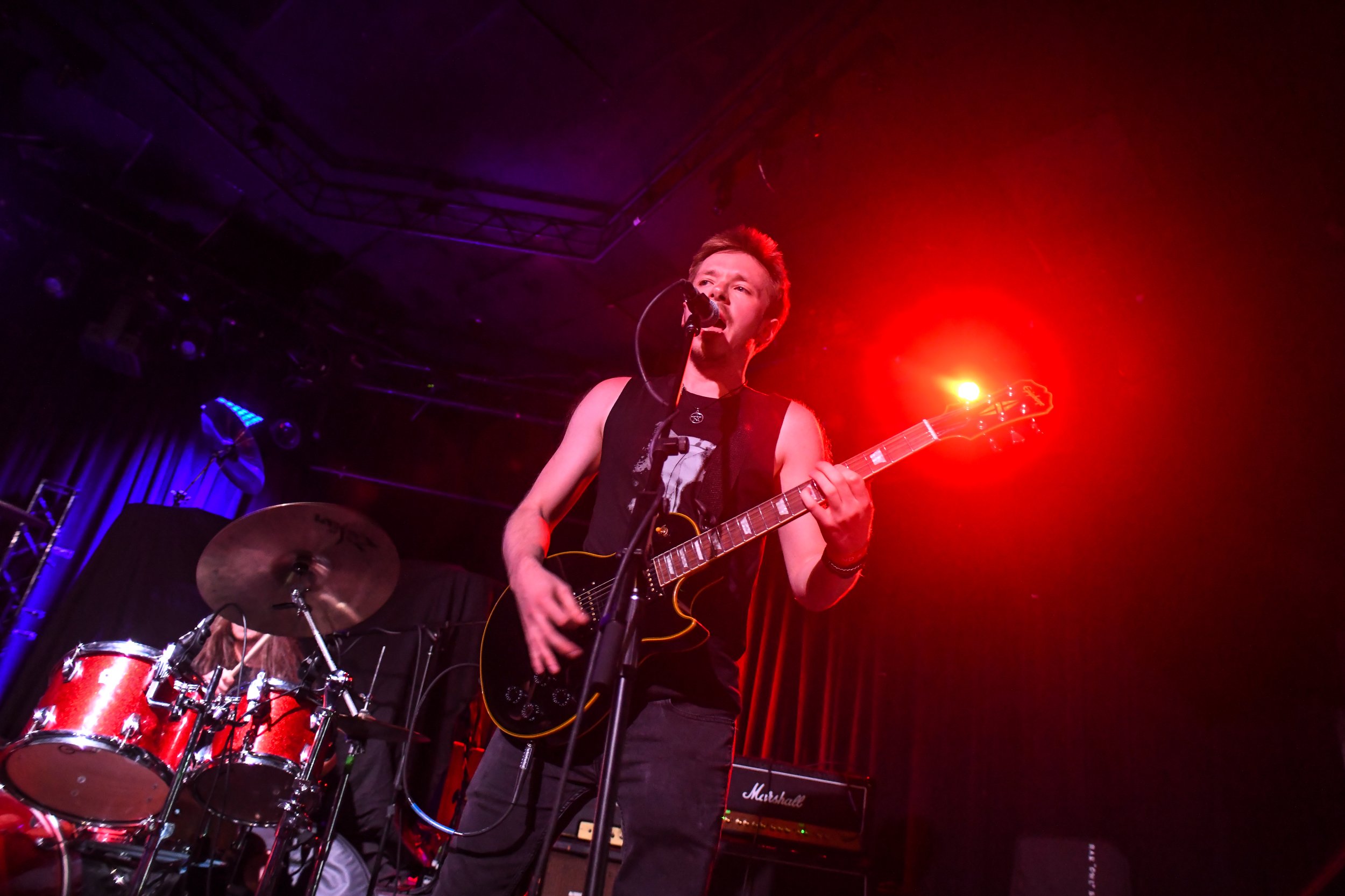 Guitarist Ryan Hartell performing at Whisky A Go Go