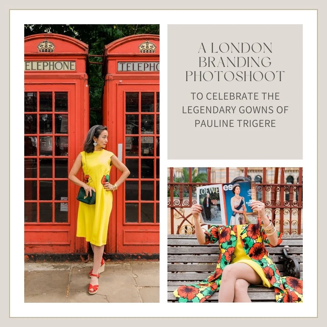 A London branding photo shoot to celebrate the legendary gowns of Paul Trigere