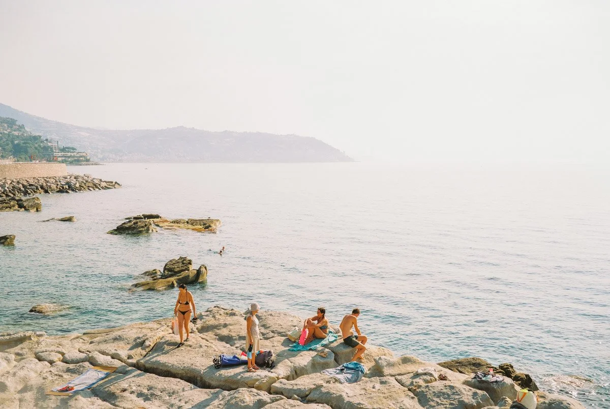 Early morning on the beach in Bordighera