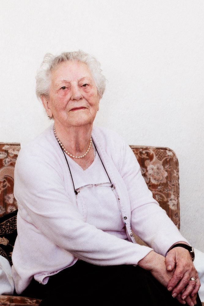 Portrait of Barbara Campbell who served in the WAAF during World War Two