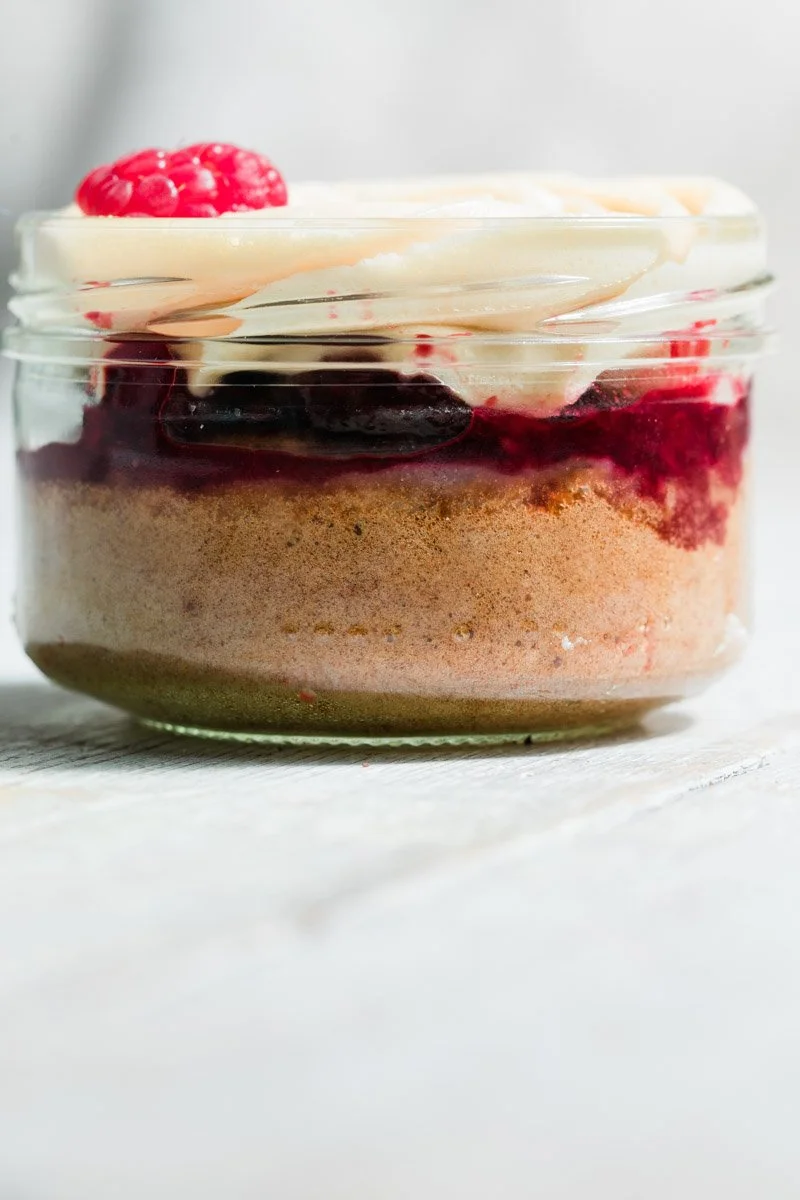 Free-from pudding experience photography, close up lifestyle shoot for independent dessert brand