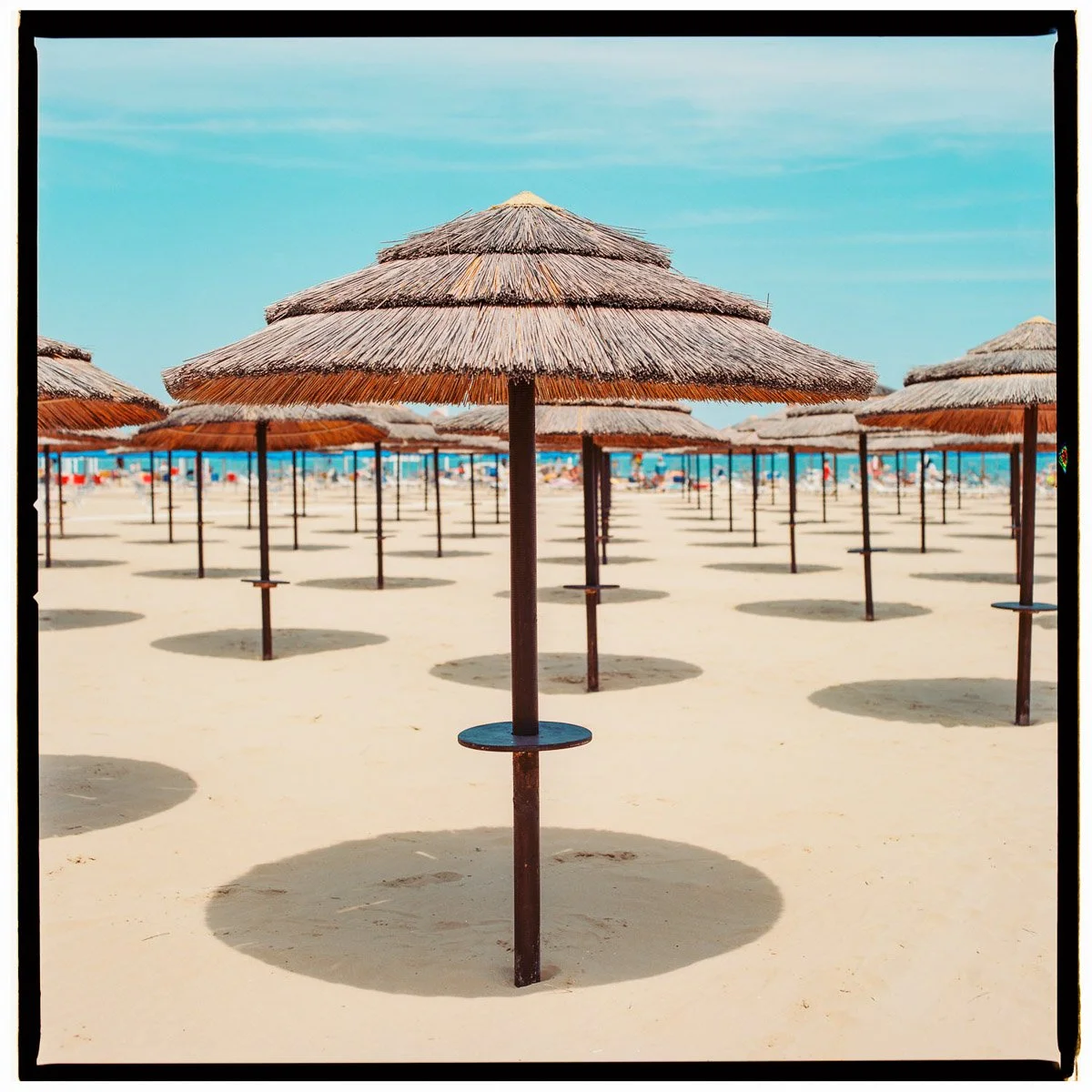 Rimini Beach Umbrella Print,  Eco-Friendly Wall Art,Italian seaside Gilcée print