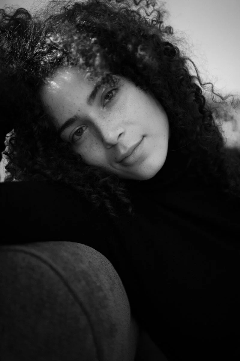 Black and white intrimate portrait
