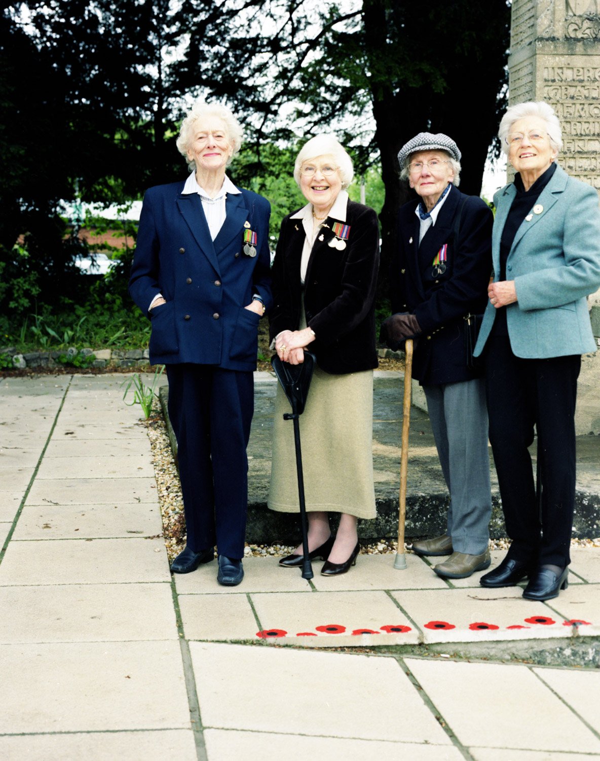 Women who served in the Wrens during World war two portrait shot on a 4x5 camera