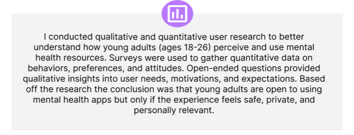 Text excerpt describing research on young adults' mental health app usage and attitudes.