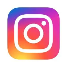 Instagram logo with a colorful gradient background