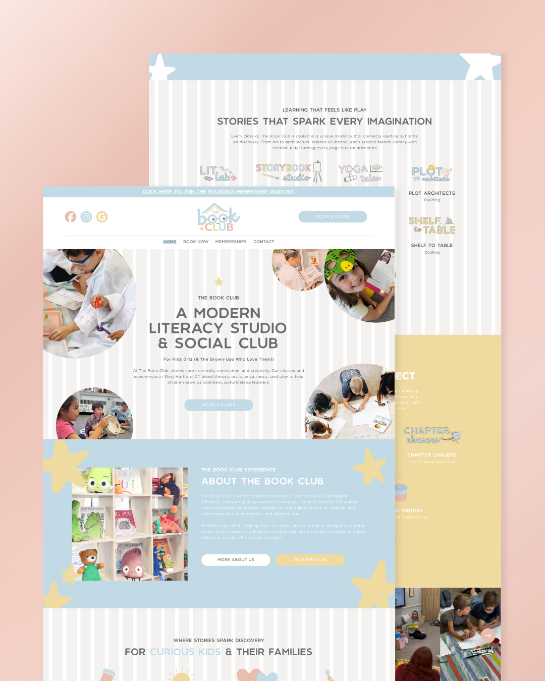 Website Design &amp; Brand Suite for The Book Club of West Hartford, CT