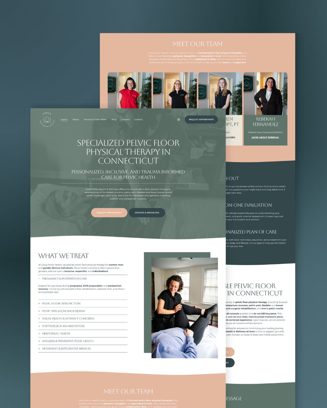 Website Design for Lotus Pelvic Health &amp; Wellness