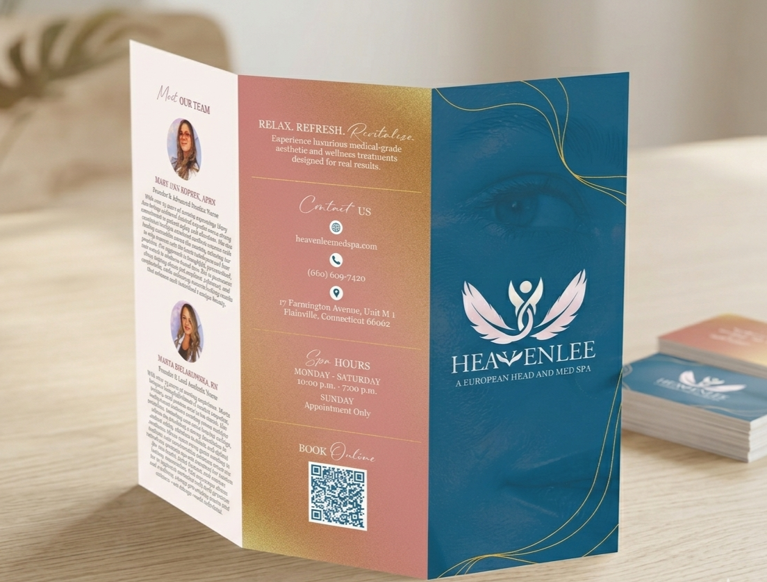 Trifold Brochure Design for Heavenlee Med Spa
