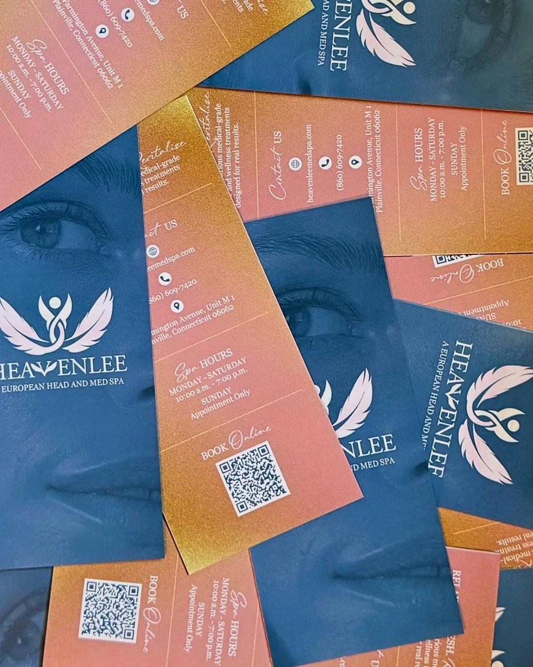 luxury in every detail ✨ 

proud to bring Heavenlee European Head &amp; Med Spa's vision to life with this sleek, glowing brochure 🩷 check them out in Plainville, CT!

#ctdesigner #brochuredesign #printdesign #medspa #graphicdesigner