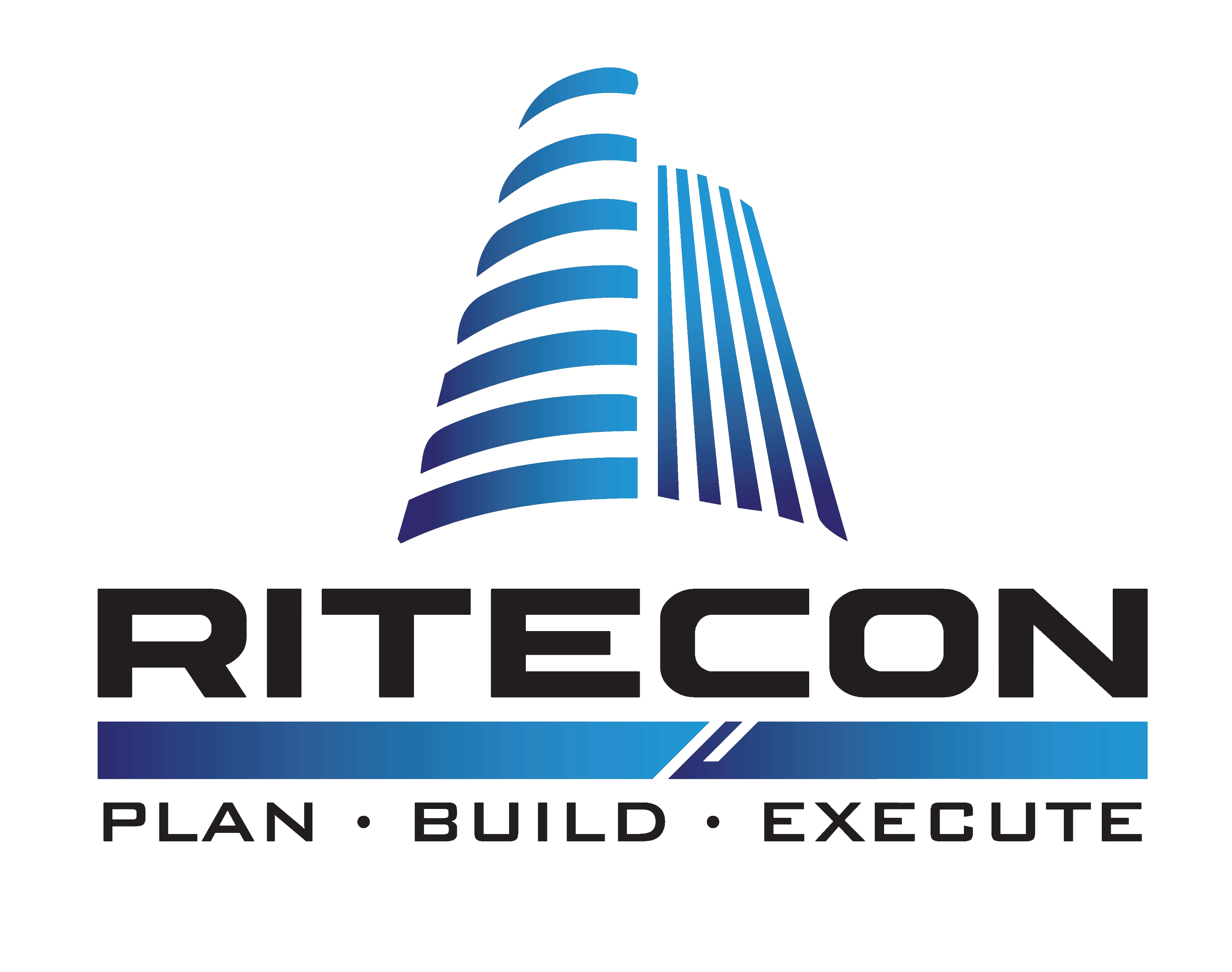 Logo with a stylized blue and gray sphere design above the text 'PETRON'. Beneath it, the words 'PLAN', 'BUILD', 'EXECUTE' are written in black capital letters.