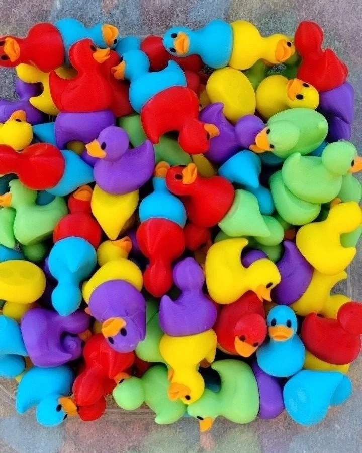 3D Printed Magnetic mini-Ducks - 25 pack - Assorted Color