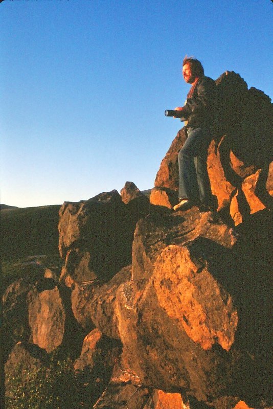 Pastor Dave is surveying the landscape for his next photo.