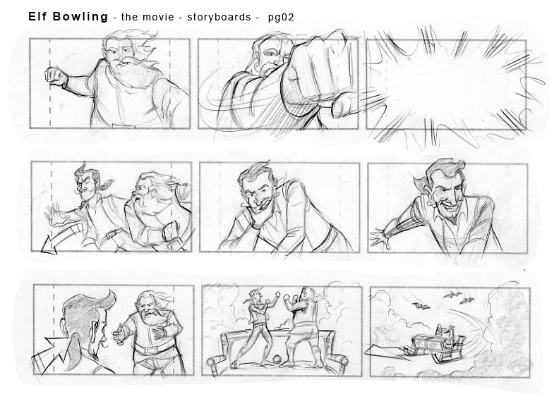 'Great North Pole Elf Strike' CG Feature Boards - Deleted Scenes ©2004 Tom Rubalcava