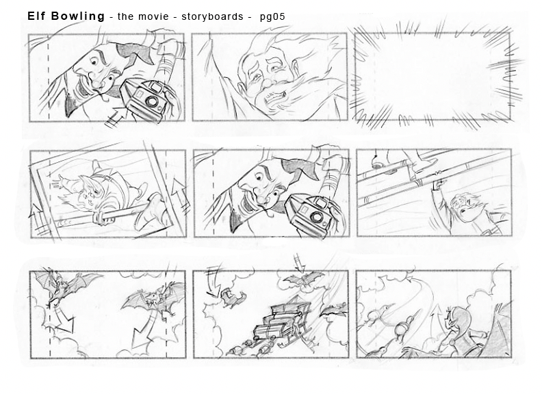'Great North Pole Elf Strike' CG Feature Boards - Deleted Scenes ©2004 Tom Rubalcava