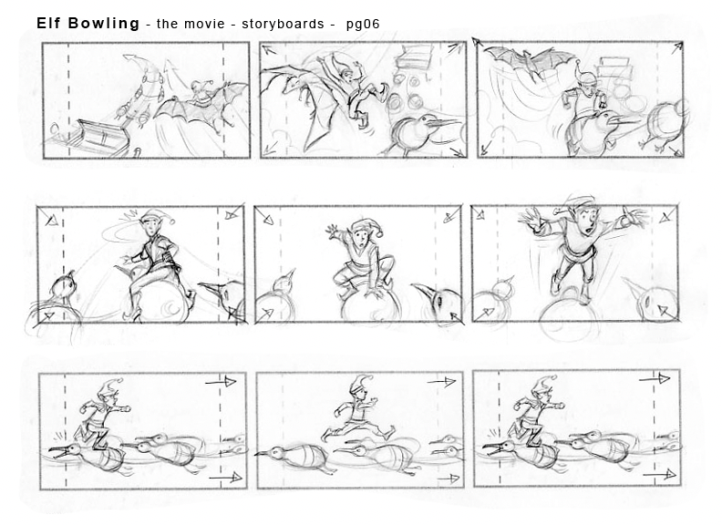 'Great North Pole Elf Strike' CG Feature Boards - Deleted Scenes ©2004 Tom Rubalcava