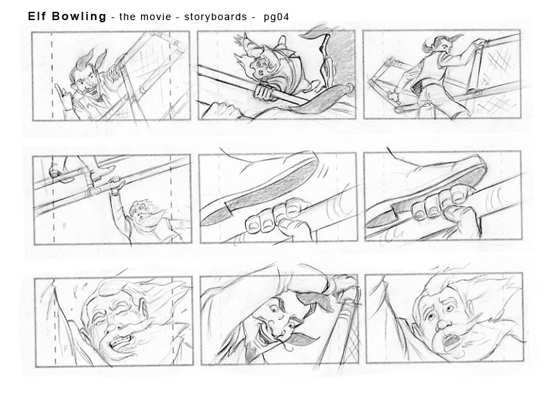 'Great North Pole Elf Strike' CG Feature Boards - Deleted Scenes ©2004 Tom Rubalcava
