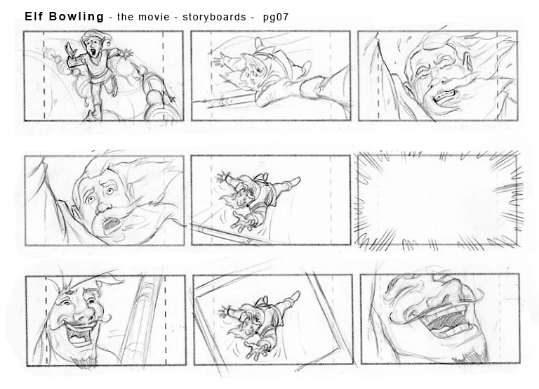'Great North Pole Elf Strike' CG Feature Boards - Deleted Scenes ©2004 Tom Rubalcava