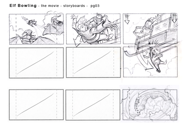 'Great North Pole Elf Strike' CG Feature Boards - Deleted Scenes ©2004 Tom Rubalcava