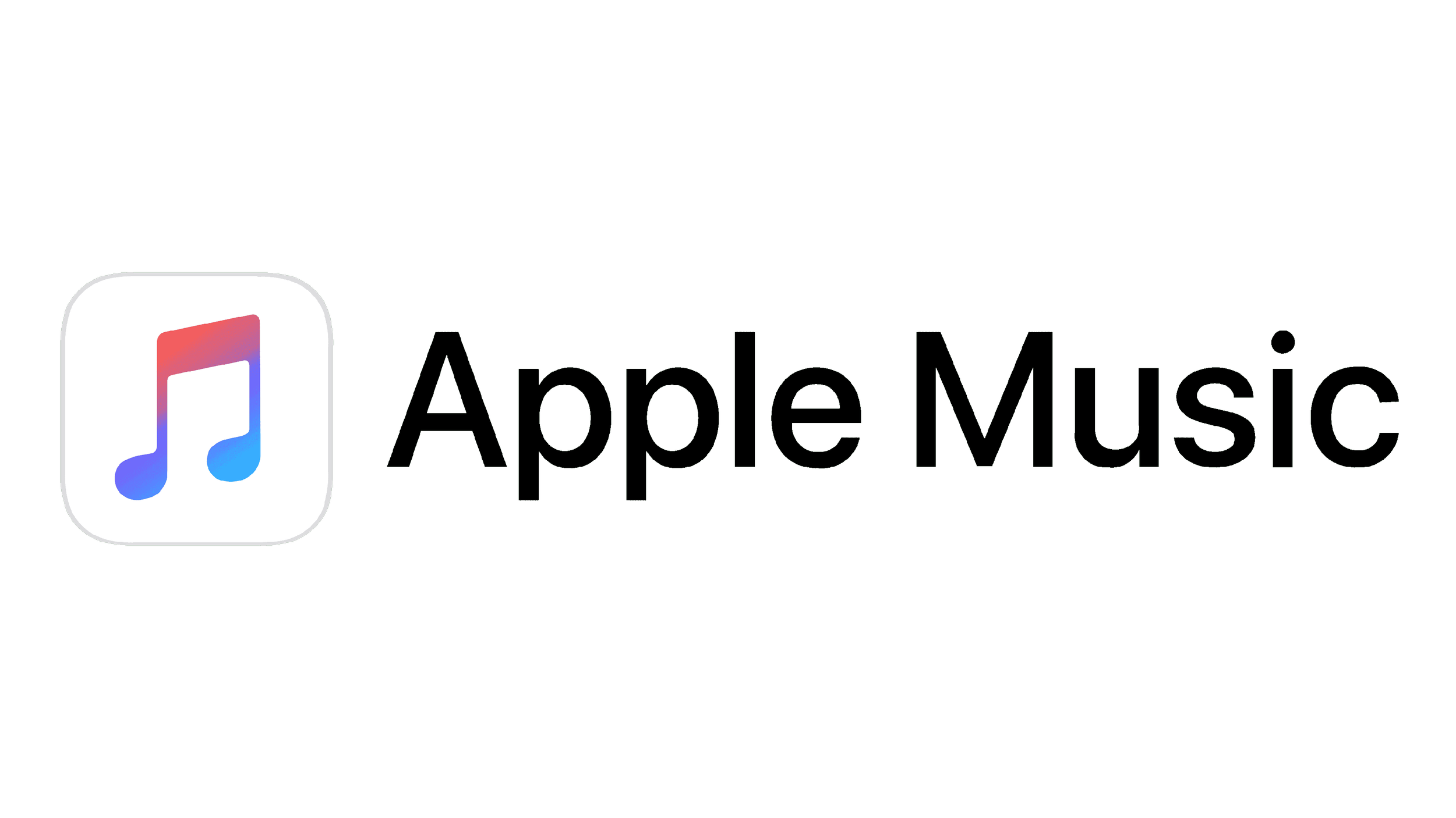 Apple Music app icon with 'Apple Music' text