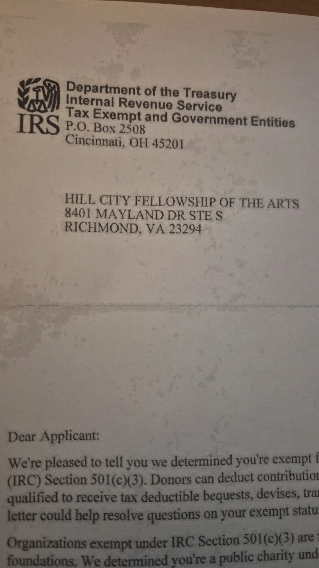 We are officially nonprofit!