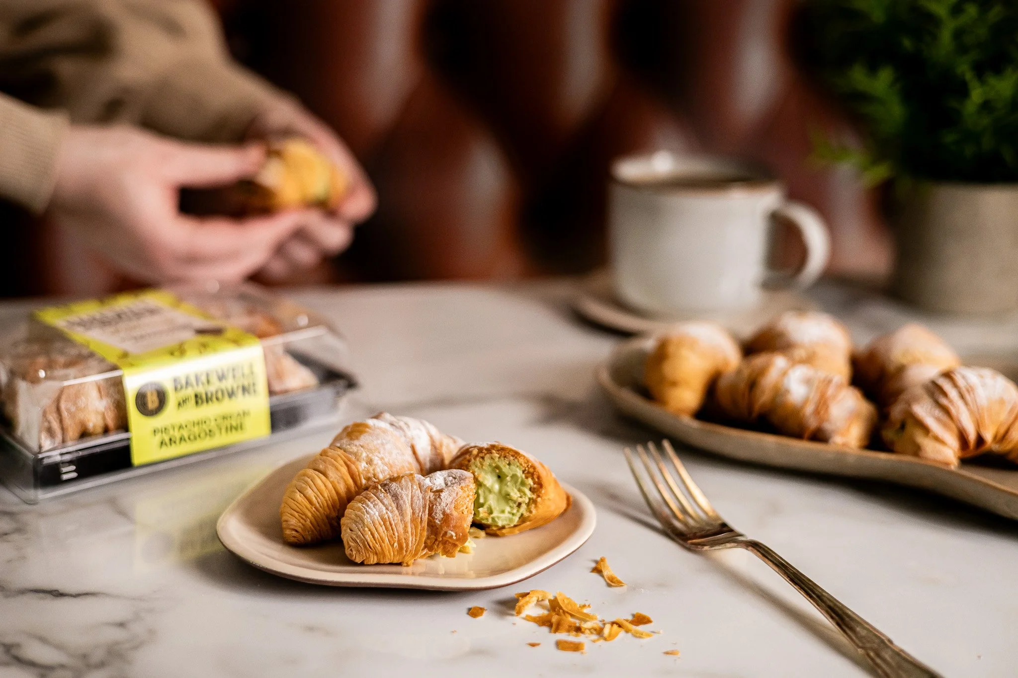 Professional food photography capturing delicious patisserie products at a high-end restaurant by Lensbox Photography.