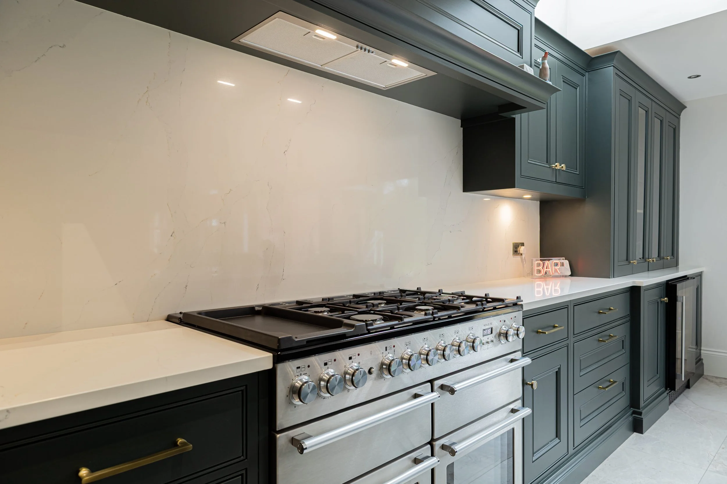 Professional interior photography of luxury kitchen and home decoration by Lensbox Photography UK.