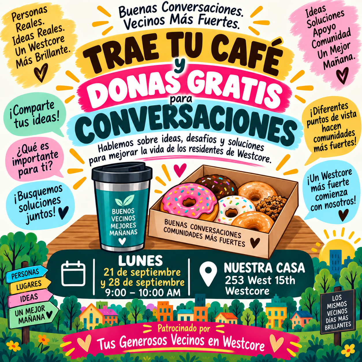 Trae Tu Cafe y Donas Gratis