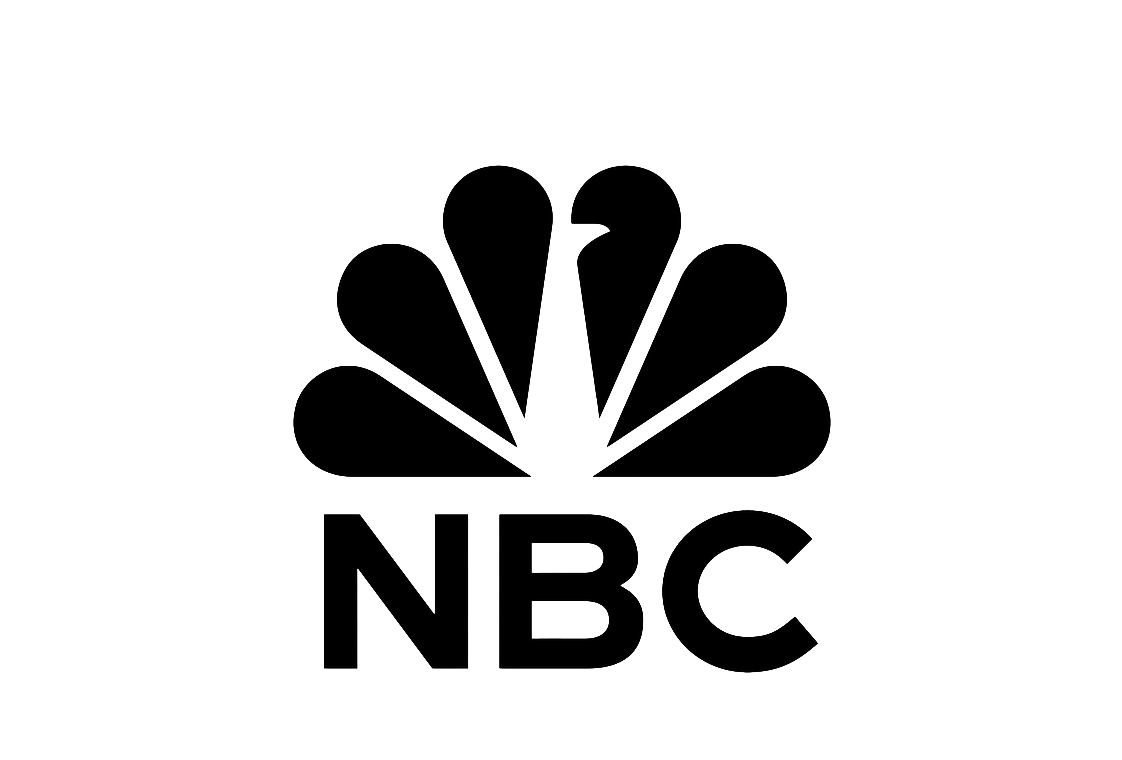 NBC logo featuring a peacock with seven stylized feathers and the letters 'NBC' below it.