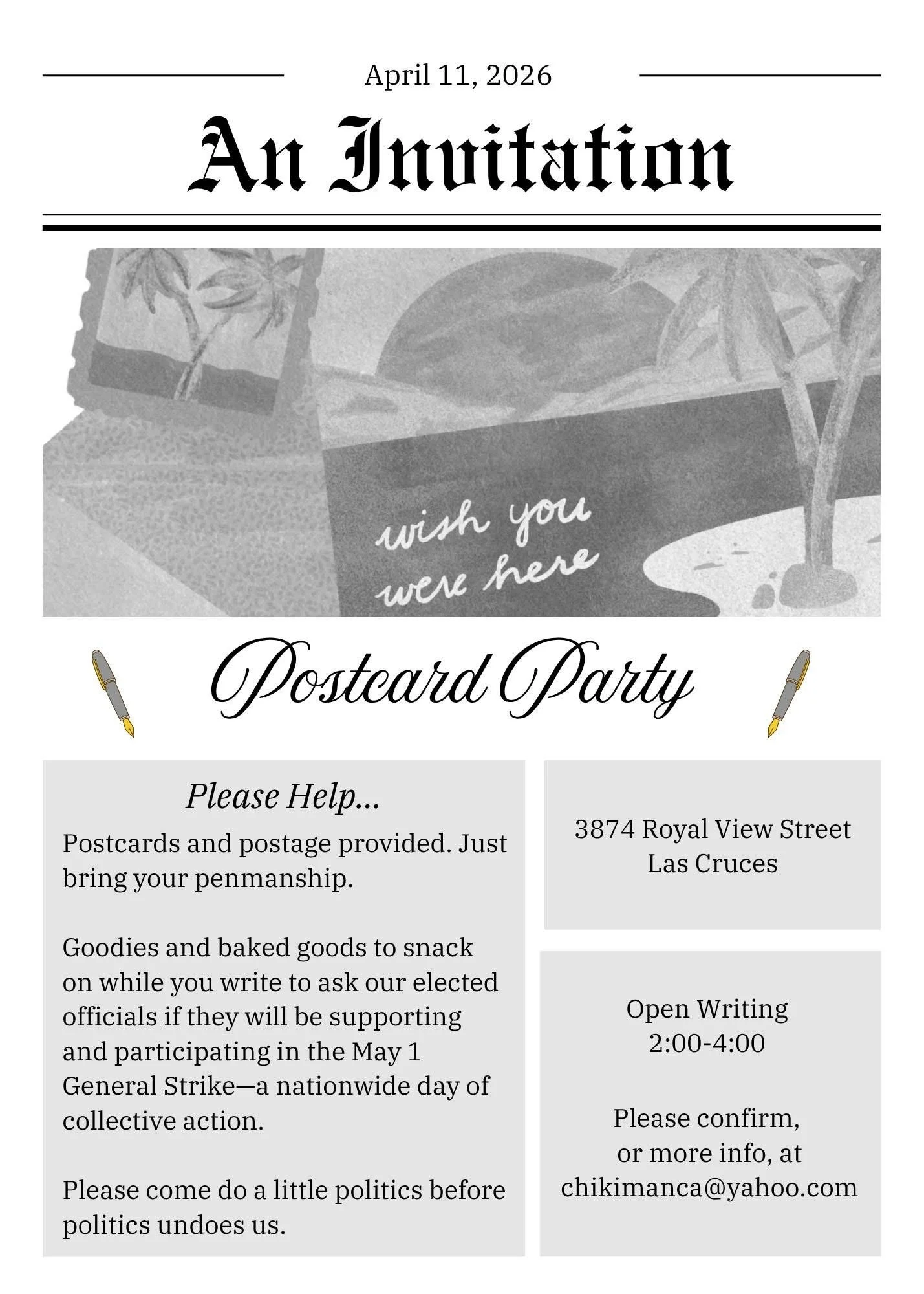 Postcard Party