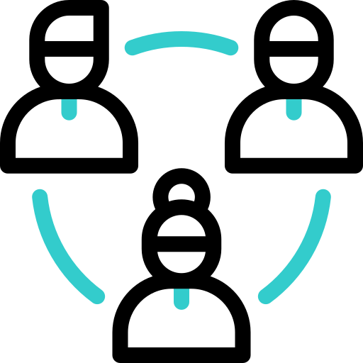 Small group formed indicating relationship.