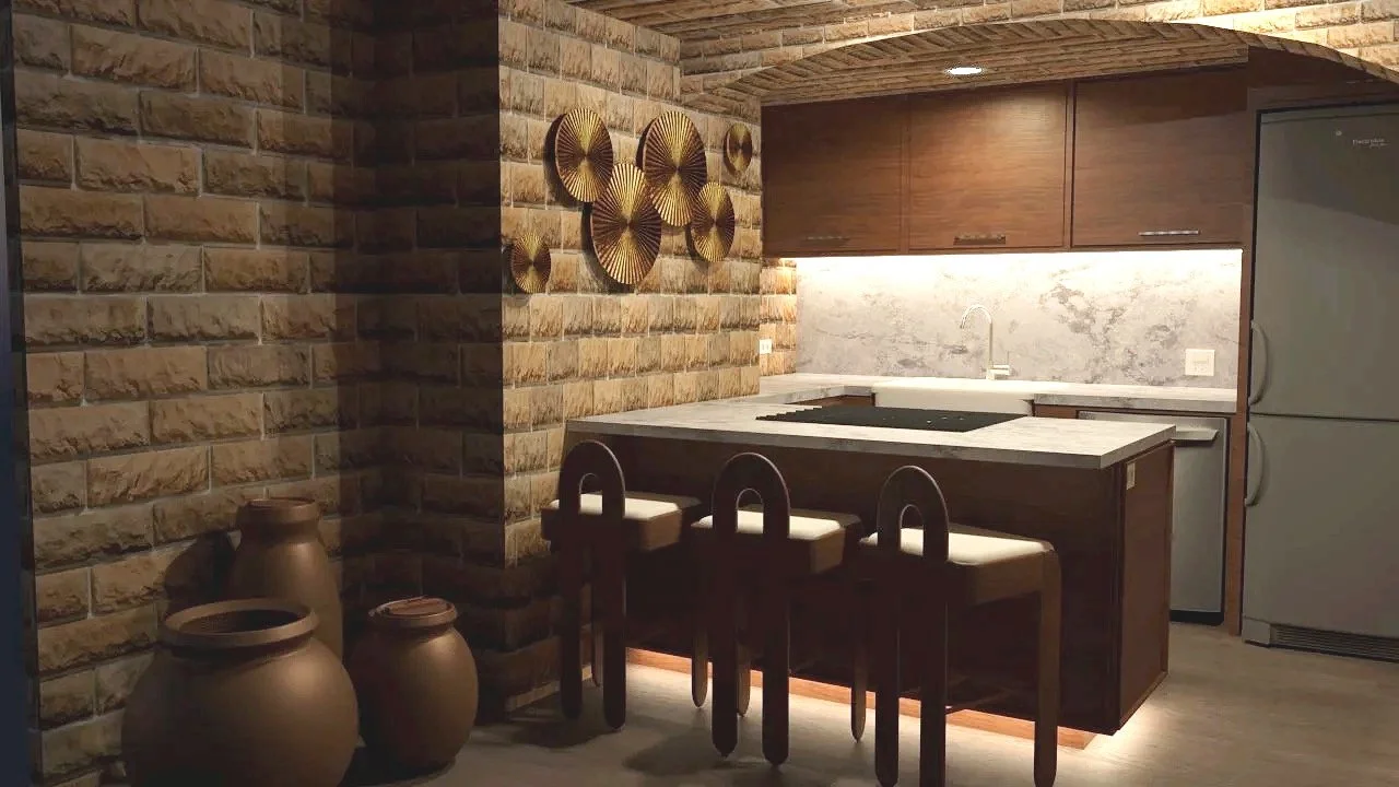 3D render of full home reno project in NYC