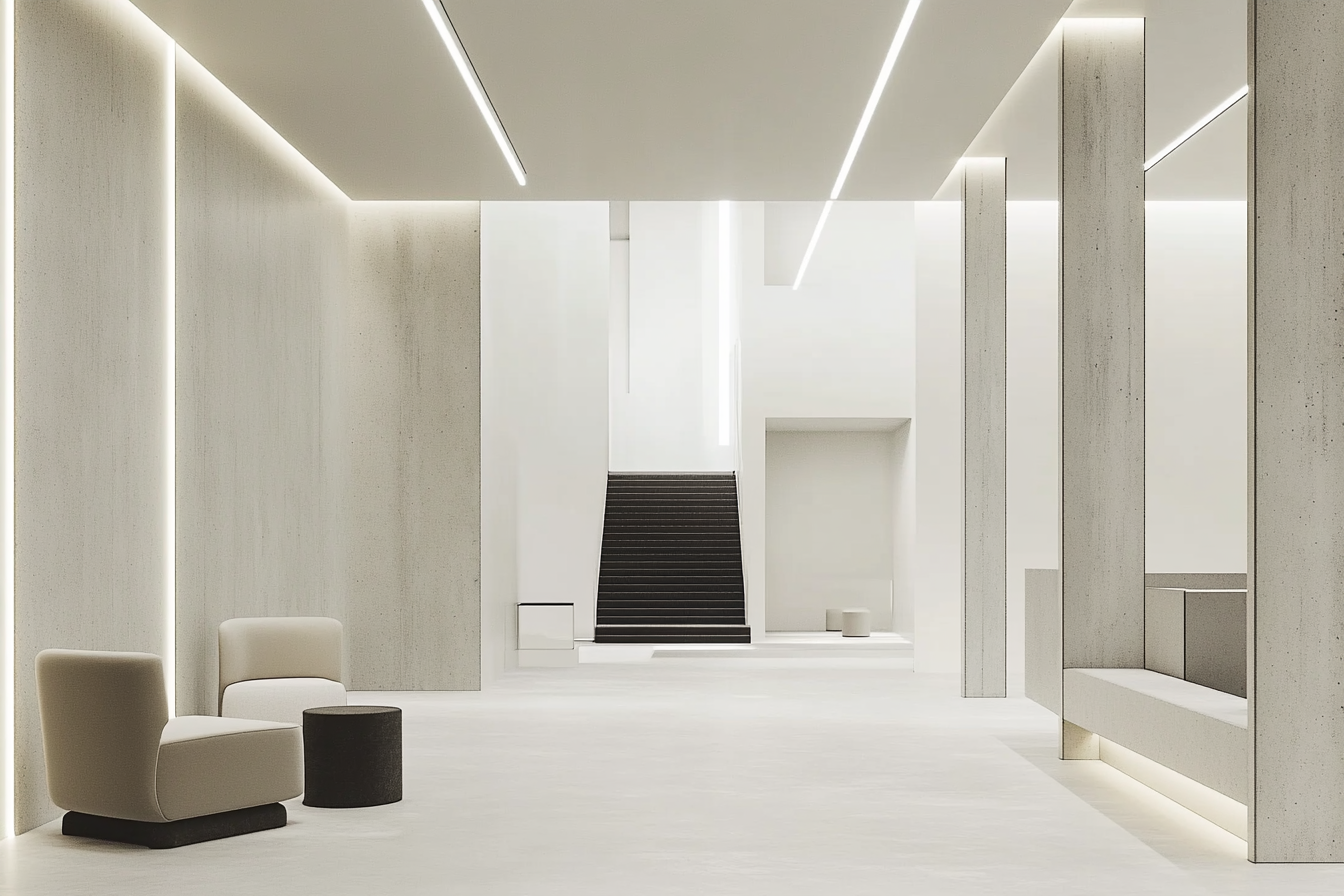 clean minimalist lounge