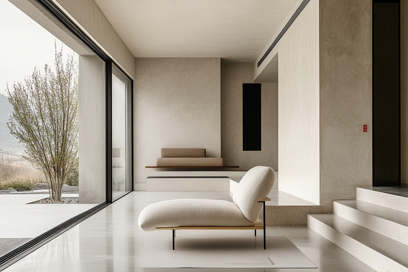 cozy modern minimalist home loungee