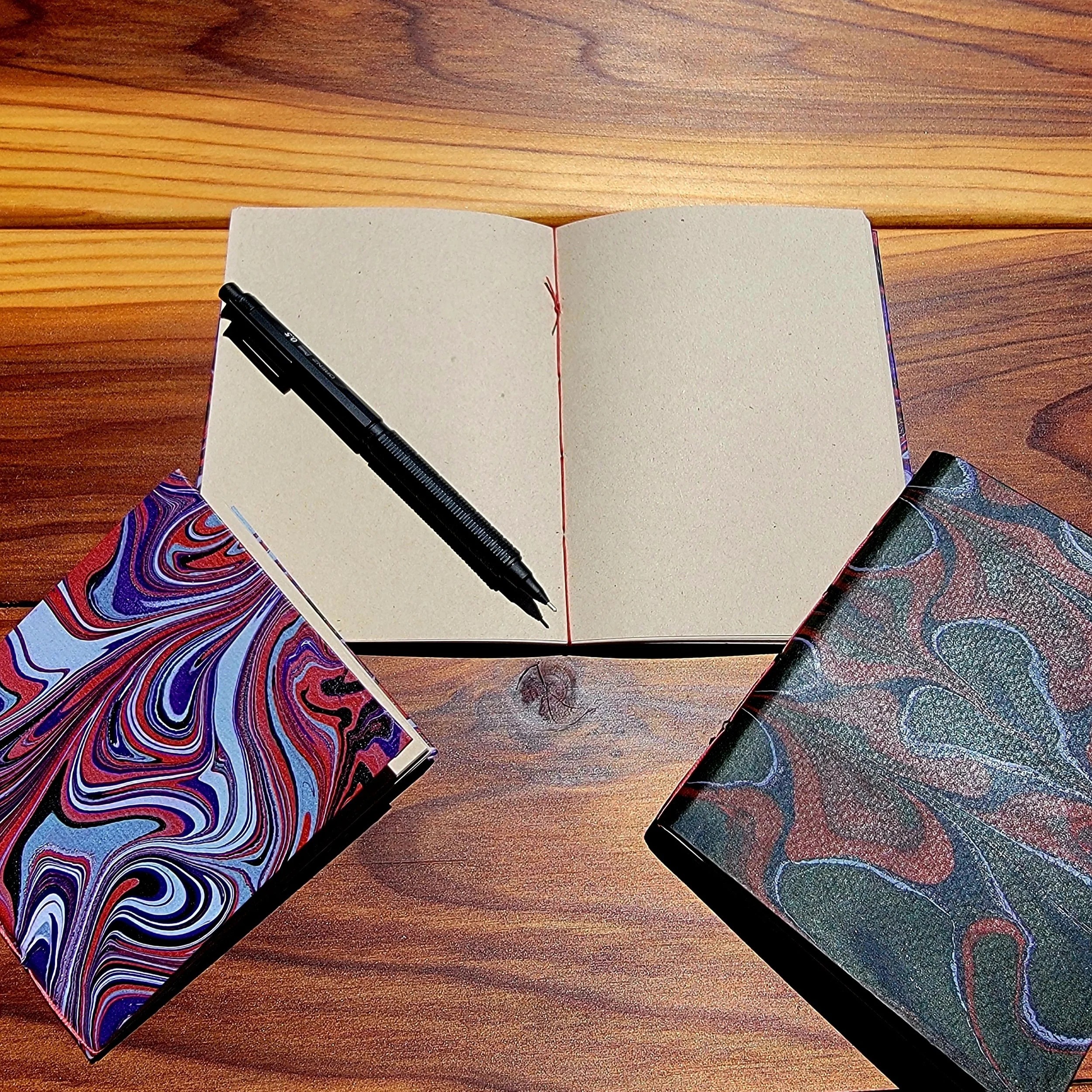 Hand-Marbled Notebooks